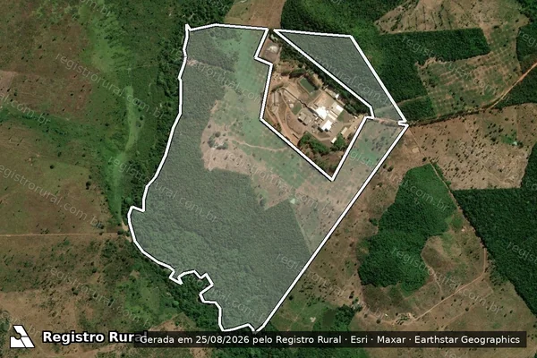 Imagem de satélite de FAZENDA BELA VISTA - Parcela 1 em São Geraldo do Araguaia - PA