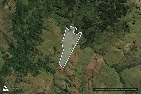 Imagem de satélite de Fazenda Pontas do Quebracho ? Potreiro 1   - gleba 1 em Hulha Negra - RS