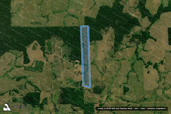 Imagem de satélite de LOTE 06/REMANESCENTE - GLEBA 15 - P.A.D. BURAREIRO - 01 em Cacaulândia - RO