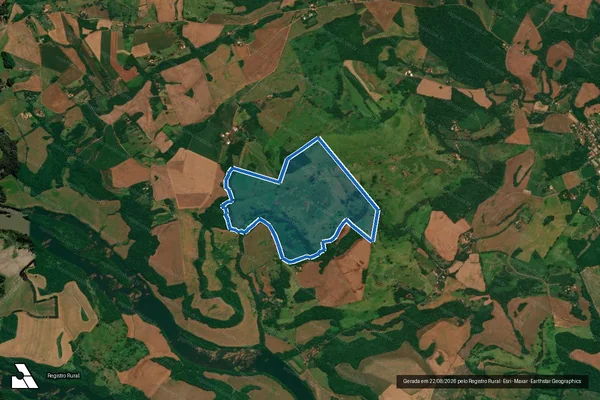 Imagem de satélite de Fazenda Pagnoncelli - Lote 27 em São João - PR