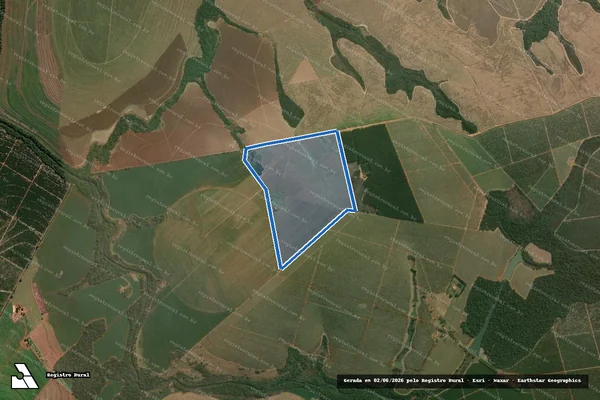 Imagem de satélite de FAZENDA SÃO GERALDO GLEBA B - Parcela 1 em Botucatu - SP