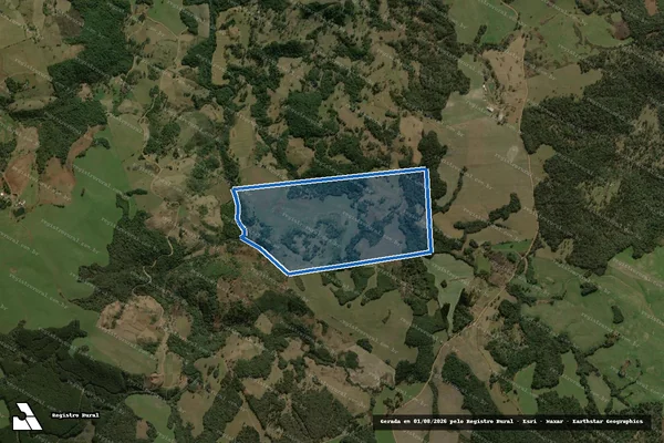Imagem de satélite de Parte do Quinhão n°18 da Divisão Judicial do Imóvel Bom Retiro - Matrícula 2129 em Coronel Domingos Soares - PR