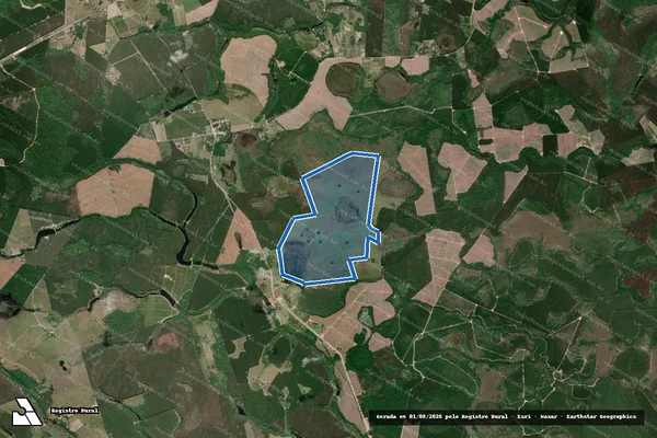 Imagem de satélite de Fazenda Bragança - Matrícula 133 em Nova Viçosa - BA