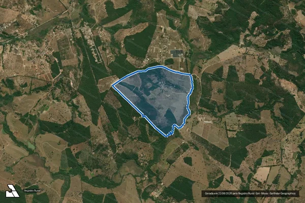 Imagem de satélite de Fazenda da Constantina, do Barreiro ou Braúna - Parte 1 em São Gonçalo do Pará - MG