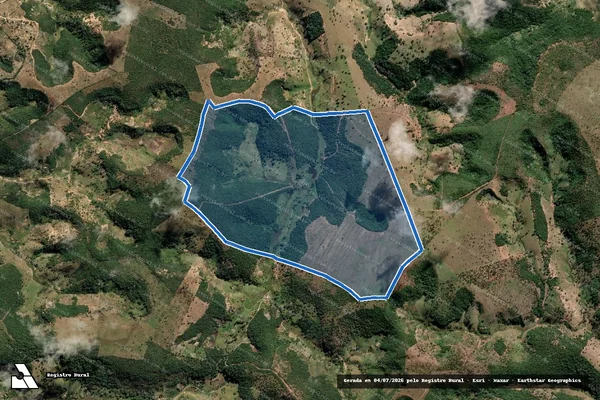 Imagem de satélite de FAZENDA CANAÃ/CÓRREGO DO ARROZAL - Parte 1 em Monte Formoso - MG