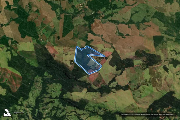 Imagem de satélite de FAZENDA SÃO PEDRO - Parte 2 em Cândido de Abreu - PR