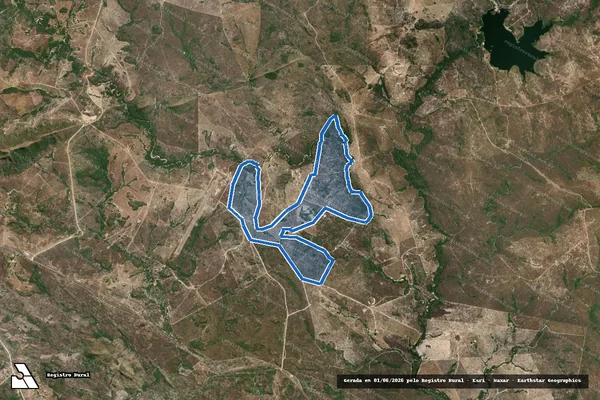 Imagem de satélite de Fazenda Santa Terezinha - Parcela 1 em Arraias - TO