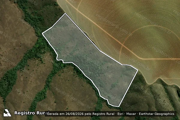 Imagem de satélite de FAZENDA MANGA LARGA - Matrícula 2.103 em Sacramento - MG