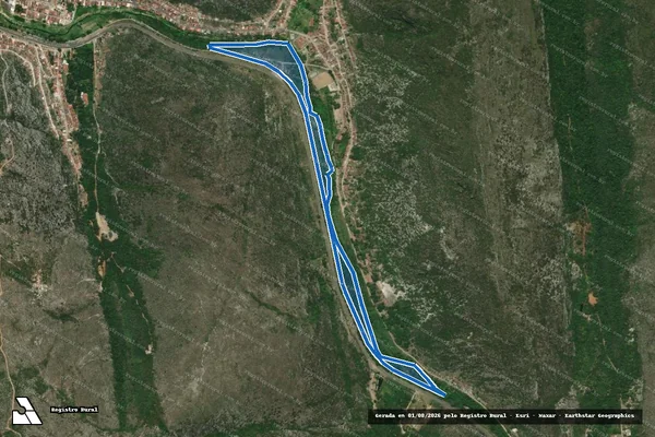 Imagem de satélite de FAZENDA PAULO RANGEL OU BANANEIRA - Parte 2 em Jacobina - BA
