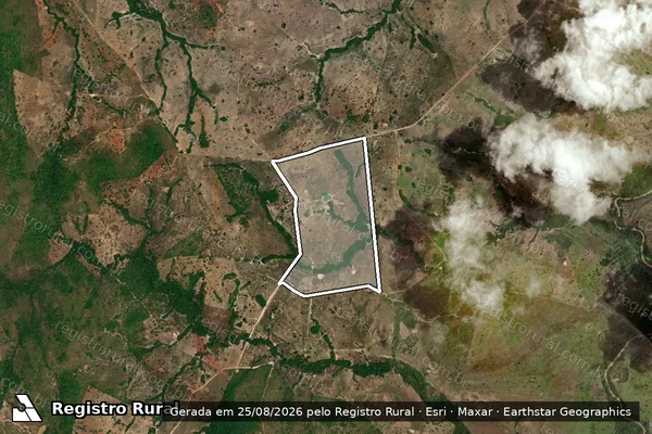 Imagem de satélite de FAZENDA BOA VISTA OU CANABARRO E ALAGADO OU RIACHÃO em Crixás - GO