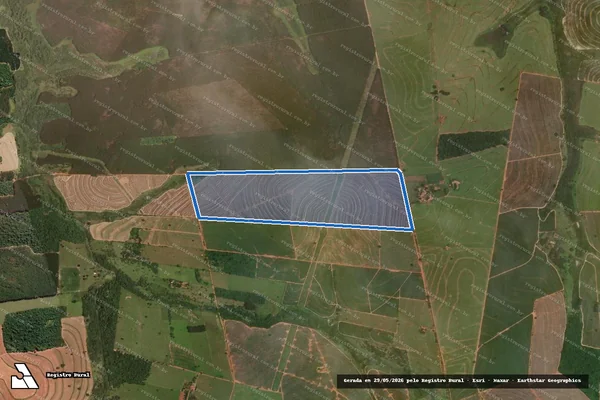 Imagem de satélite de Fazenda Nerolandia – Gleba “F” / Parcela 1 em Getulina - SP
