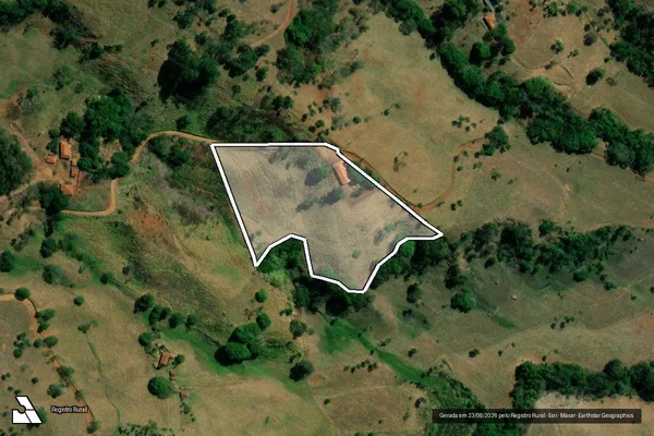 Imagem de satélite de Fazenda Ribeirão do Carmo - Gleba B em Arapuá - MG
