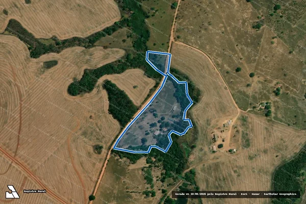 Imagem de satélite de FAZENDA CANDIÚBA - Gleba 02 em São Luís de Montes Belos - GO