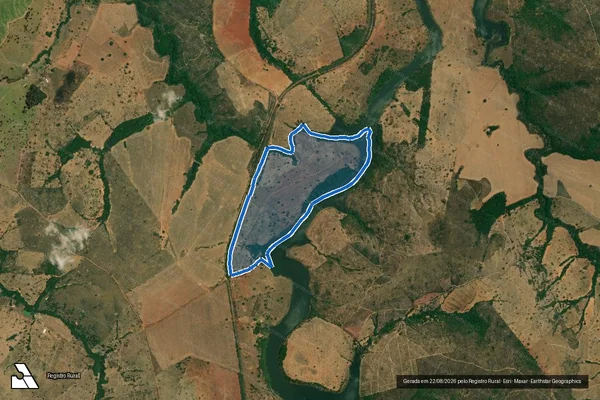 Imagem de satélite de GLEBA-08A DA FAZENDA GAMELEIRA  - Parte 1 em Luziânia - GO