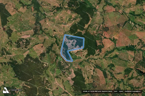 Imagem de satélite de FAZENDA PARAÍSO PERDIDO em Pedra Preta - MT