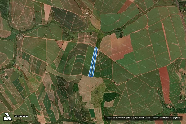 Imagem de satélite de Fazenda Pingo D Água - MATRICULA 41710 em Taiúva - SP