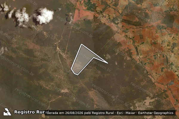 Imagem de satélite de FAZENDA ALTO ALEGRE - Parte 2 em Souto Soares - BA