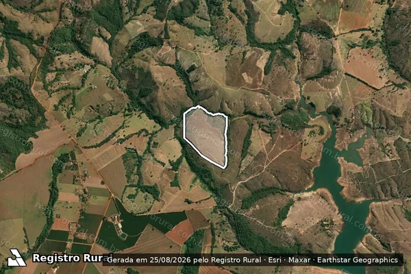 Imagem de satélite de FAZENDA COCAIS - - em Iraí de Minas - MG