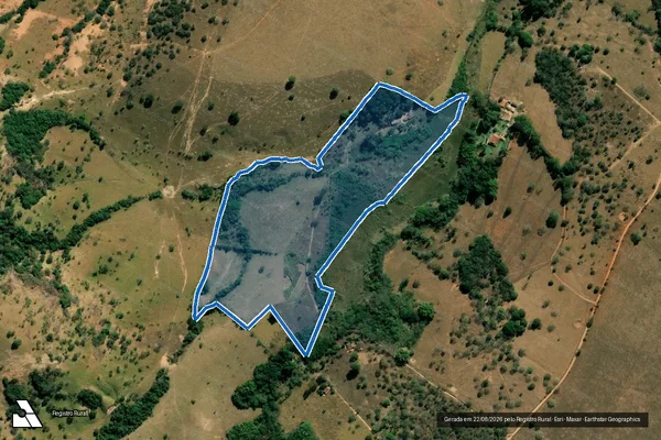 Imagem de satélite de FAZENDA DOS MENDES, LUGAR SERRA NEGRA - Parte 1 em São Sebastião do Oeste - MG