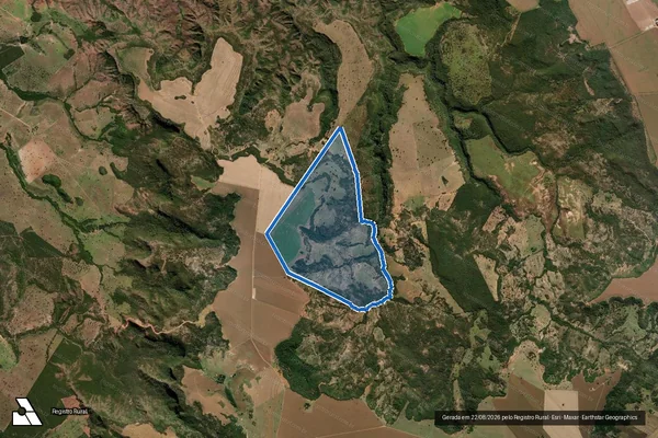 Imagem de satélite de Fazenda Estreito - Parcela 1 em Caiapônia - GO
