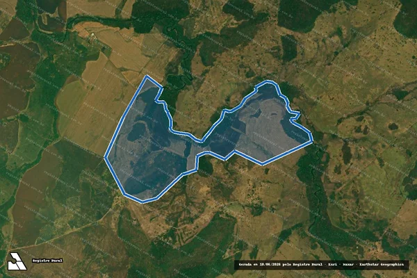 Imagem de satélite de Fazenda Recanto da Serra / REMANESCENTE em Jardim - MS
