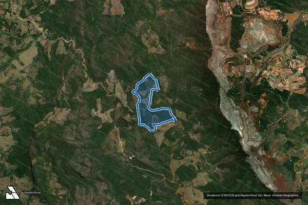 Imagem de satélite de Fazenda Santa Tereza - Parte 1 em Conceição do Mato Dentro - MG