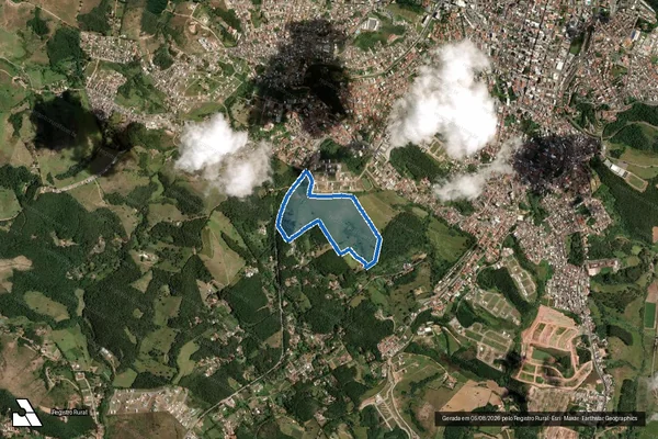 Imagem de satélite de Gleba de Terras - Parcela 1 em Barbacena - MG
