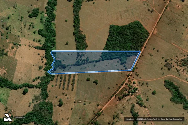 Imagem de satélite de FAZENDA BAÚ - 001 em Orizona - GO