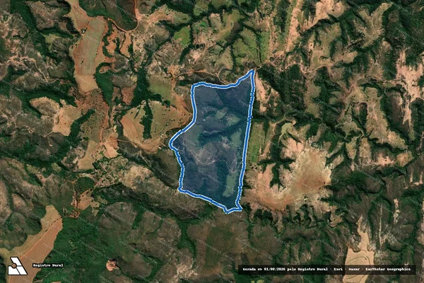 Imagem de satélite de Fazenda Aguas Claras - Parte 1 em Tiros - MG