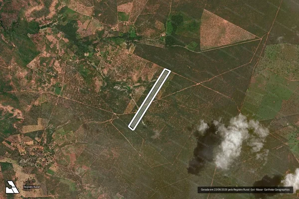 Imagem de satélite de Fazenda Papagaio - Gleba 18 em Brasília de Minas - MG