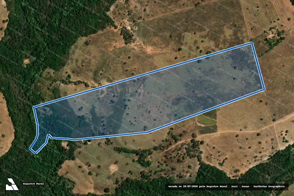 Imagem de satélite de FAZENDA RIO VERDE L.D. RAIZ E CORREIAS - Matricula n° 37.592 em Mineiros - GO