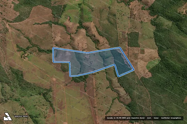 Imagem de satélite de LOTE 17-E DO LOTEAMENTO PONTE ALTA GLEBA 4 - 3ª ETAPA - 001 em Ponte Alta do Tocantins - TO