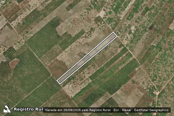 Imagem de satélite de FAZENDA BATALHA E PACHECO SANTANA - Parte 1 em Trairi - CE