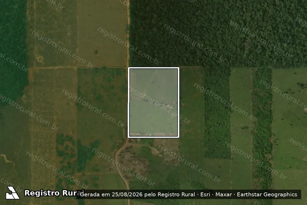 Imagem de satélite de LOTE 100/B GLEBA 65 P.A.D. MAL. DUT. - 100/B1 em Alto Paraíso - RO