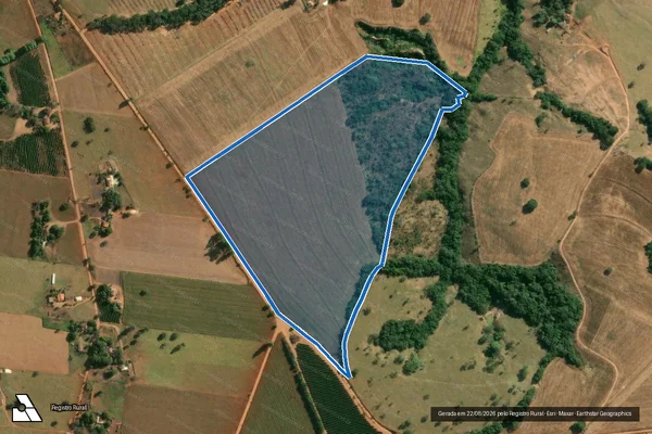 Imagem de satélite de FAZENDA COCAIS "SITIO CEDRO" - Parcela 1 em Iraí de Minas - MG