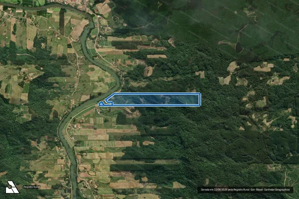 Imagem de satélite de ADALBERTO POSSAMAI - Lote Área 02 em José Boiteux - SC