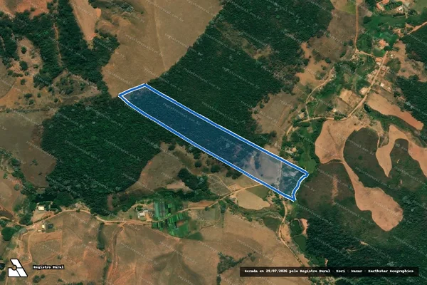 Imagem de satélite de Sítio Santo André - Sítio Santo André em Teixeiras - MG