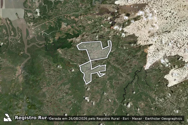 Imagem de satélite de Gleba Carnalita - Parte 1 em Primeira Cruz - MA