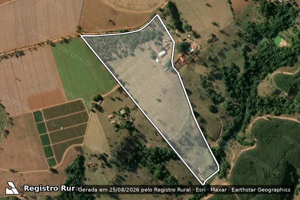 Imagem de satélite de Sítio Palmeiras do Rancho Velho ? Gleba B - GLEBA B2 em Mogi Guaçu - SP