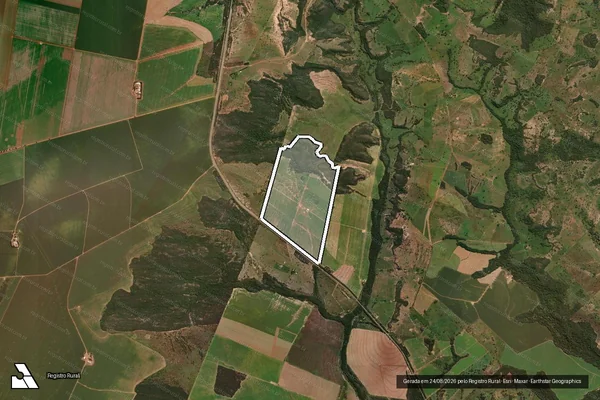Imagem de satélite de Fazenda Recreio Quinhão 07 ? Desmembramento - Parte 2 em Pedro Gomes - MS