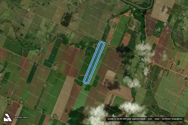 Imagem de satélite de Parte do Lote Rural nº 42, da Quadra nº 41 - Parcela 1 em Fátima do Sul - MS