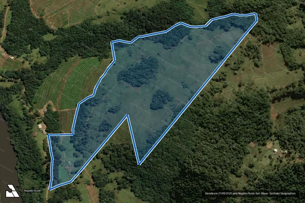 Imagem de satélite de FAZENDA BOAVA - 001 em São Joaquim - SC