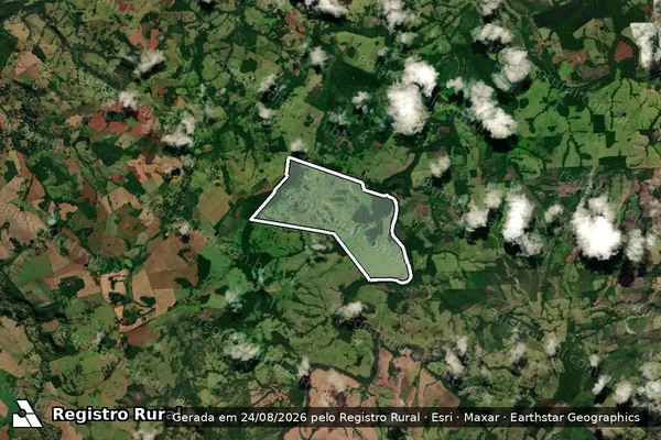 Imagem de satélite de Quinhão 09 ? Colônia de baixo - Parte 1 em Turvo - PR