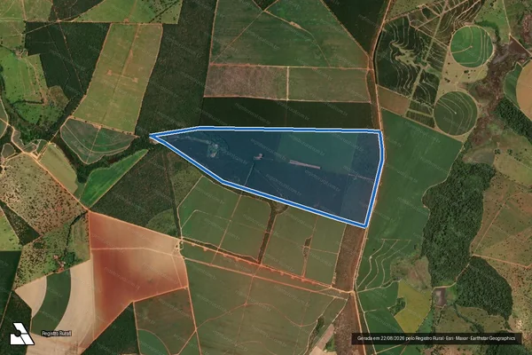 Imagem de satélite de FAZENDA CACIQUE - ÁREA TOTAL em Pompéu - MG