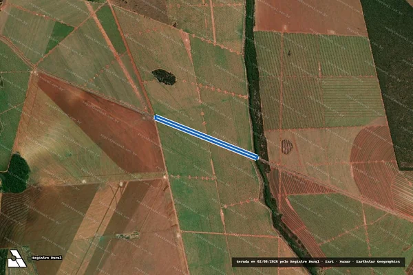Imagem de satélite de FAZENDA SÃO PEDRO E ESPÍRITO SANTO - Rodovia Estadual MS-316 em Chapadão do Sul - MS