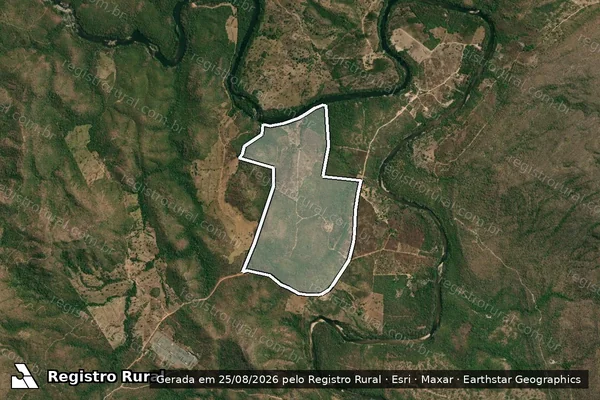 Imagem de satélite de LOT. BARRA DO RIO PRETO – LOTES 25 e 26 – DEN. FAZENDA ESTÂNCIA MATINHA em Colinas do Sul - GO