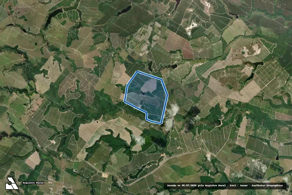 Imagem de satélite de Fazenda Estancia Alba - Gleba B em Eunápolis - BA
