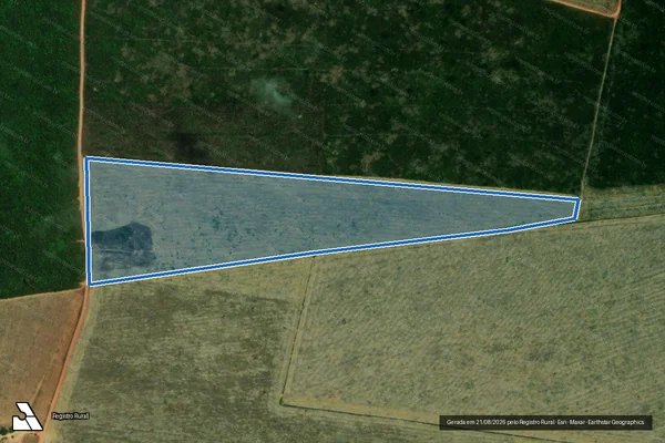 Imagem de satélite de P.A CASA BRANCA / FAZENDA SOSSEGO / LOTE 01 / Parcela 1