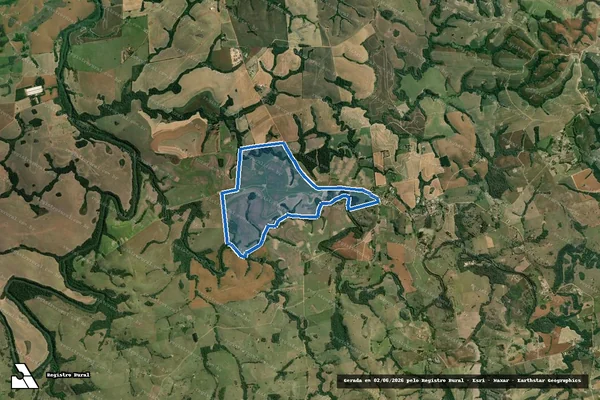 Imagem de satélite de Fazenda São João - Parte 1 em Ibaiti - PR