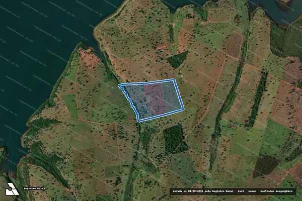 Imagem de satélite de Fazenda Viradouro - Parte 1 em Carneirinho - MG